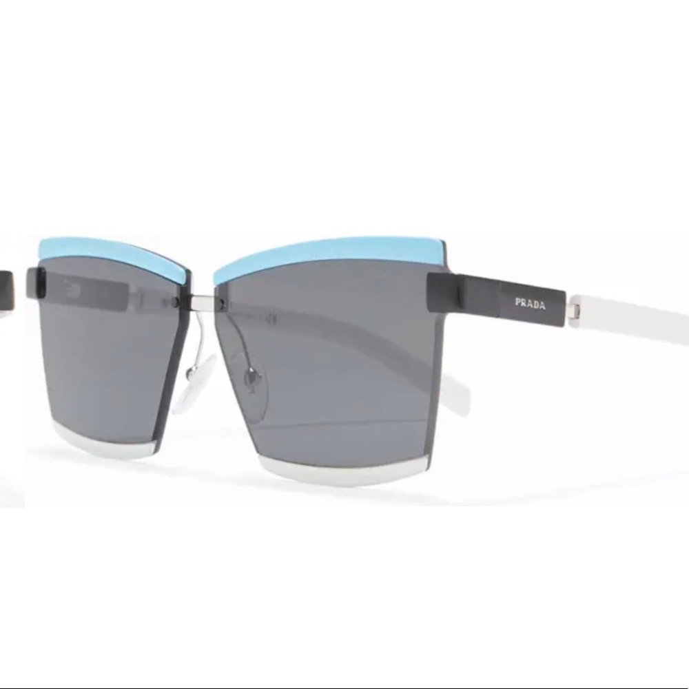 Prada 66 mm rectangular sunglasses with case - image 1